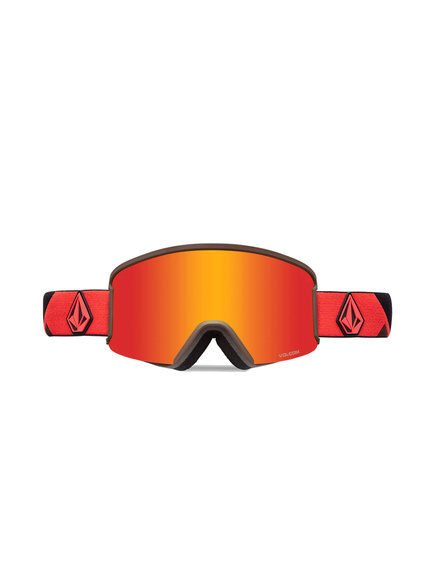 Volcom Garden Goggles - Orange/Braun/Rot Chrom + Gelb