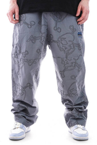 Krooked Hosen - Style Eyes Ripstop Double Knee grau