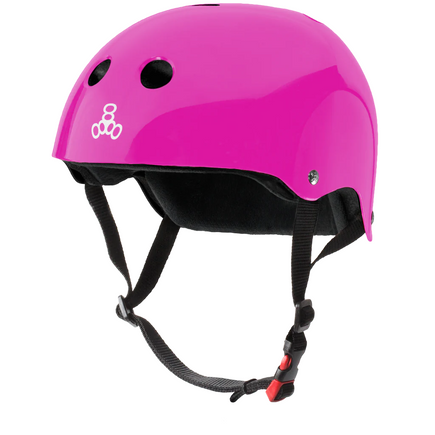 Dreifach-Acht-Helm - Der zertifizierte Sweatsaver (rosa glänzend)