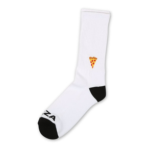 Pizza Socken - Emoji weiß
