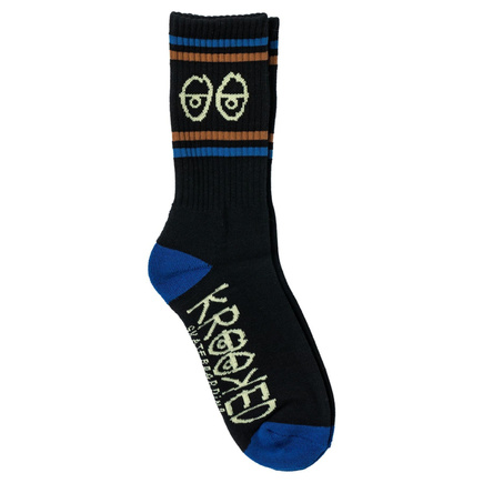 Krooked Socken - Eyes Emb (navy/magenta)