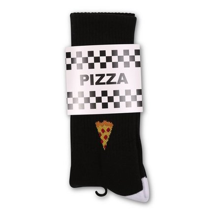 Pizza Socken - Emoji schwarz