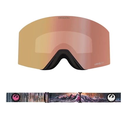 Dragon RVX MAG OTG Goggles - Bryan Iguchi Signatur 2024 Lumalens Rose Gold Ionisiert & Lumalens Midnight Lens