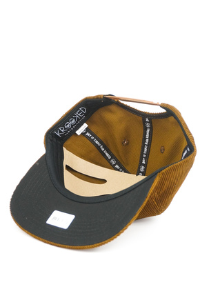 Krooked Baseballmütze - Skript Snap (braun/gold)