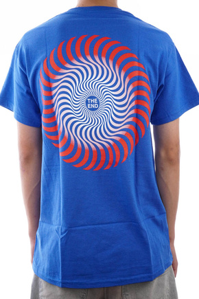 Spitfire T-Shirt - Classic Swirl Fade royal/rot/weiß