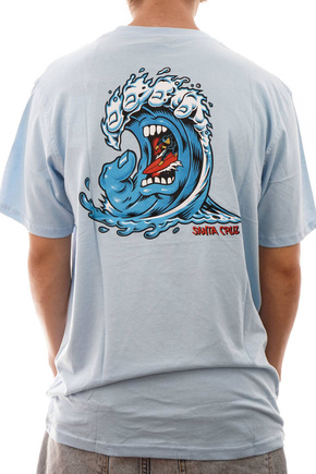 Santa Cruz T-shirt - Schreiende Welle (himmelblau)