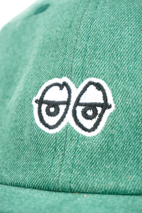 Krooked Baseballkappe - Eyes Strapback (grüner Jeansstoff)