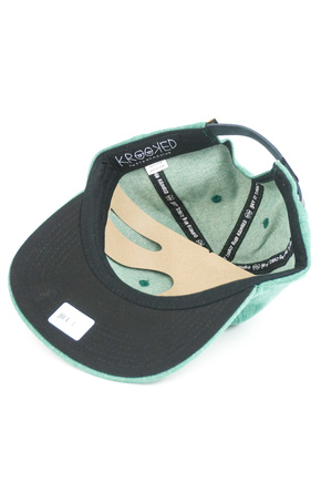 Krooked Baseballkappe - Eyes Strapback (grüner Jeansstoff)