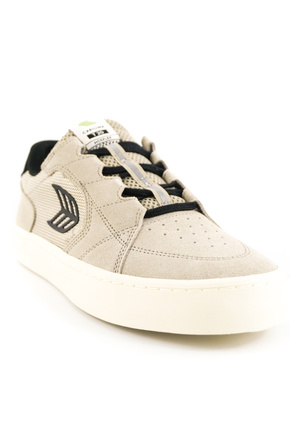 Cariuma Schuhe - T20 Pro Plaza Taupe Wildleder und Mesh Schwarz Logo Sneaker