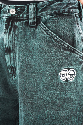 Krooked Hose - PT Eyes Denim Twill (grün überfärbt)