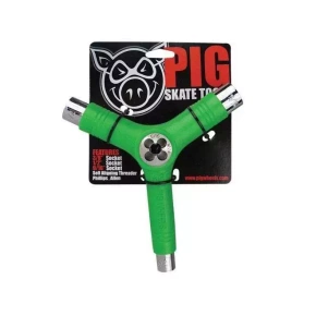 Skateboard-Schlüssel Schwein (grün)