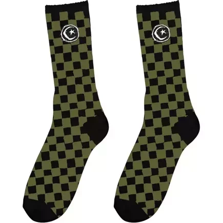 Foundation Socken - Star & Moon Checkers (schwarz)