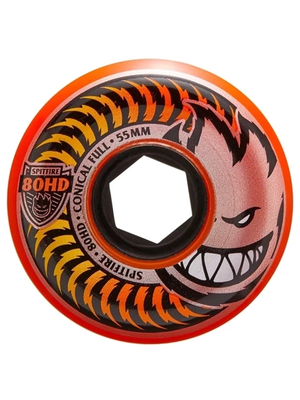 Spitfire Wheels - 80HD Fade Black Conical Full (orange)