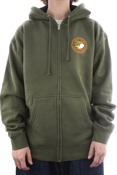 Antihero Sweatshirt - Eagle Round Zip army/orange-gelb-weiß