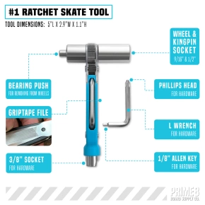 Prime8 Skateboard-Schlüssel - Rachet Lite Skate Tool
