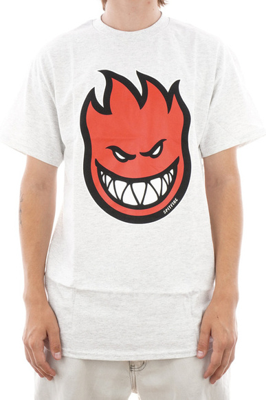 Spitfire T-Shirt - BigHead (Asche/Rot/Schwarz/Weiß)