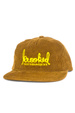 Krooked Baseballmütze - Skript Snap (braun/gold)