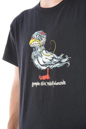 Antihelden-T-Shirt - Grimple Pigeon (schwarz/mehrfarbig)