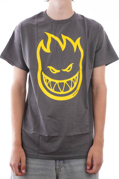 Spitfire t-shirt - BigHead charocal/gelb