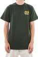Krooked t-shirt - Strait Eyes (waldgrün/gold)
