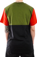 Elade T-shirt - Colour Block oliv/schwarz/rot