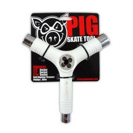 Pig White Skateboard Schlüssel