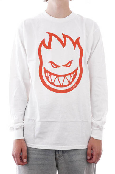 Spitfire Longsleeve - BigHead (weiß/rot)