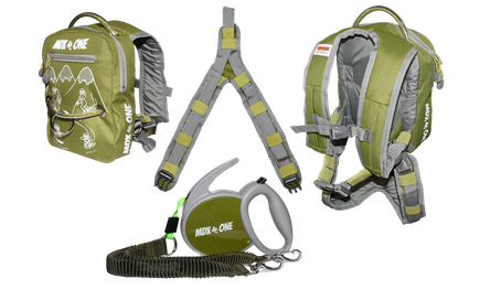 MDX ONE Rucksack mit Gurtzeug - The One Snowboard Harness (oliv)