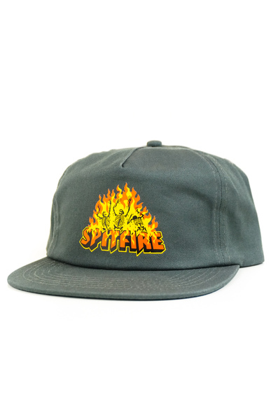 Spitfire Baseballkappe - Hellfire Snapback (Holzkohle)