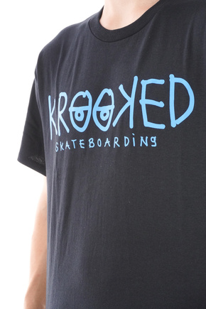 T-shirt Krooked - Augen (schwarz/blau)