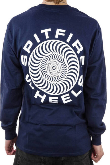 Spitfire Longsleeve - Classic 87 swirl navy/weiß