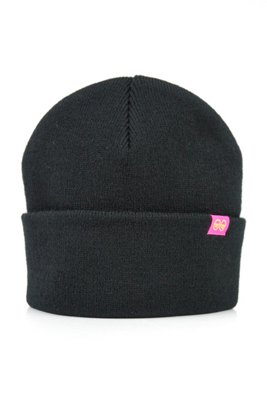 Krooked cap - Eyes Clip Cuf (schwarz/rosa)