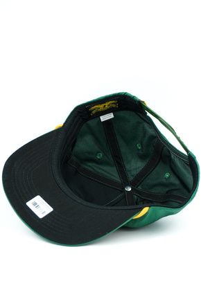 Antihelden-Baseballmütze - Grimple (dunkelgrün/orange)