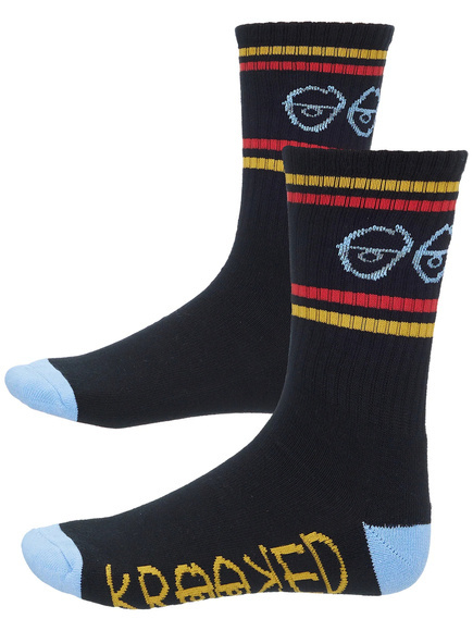 Krokodilsocken - Augen (schwarz/blau/gold/rot)