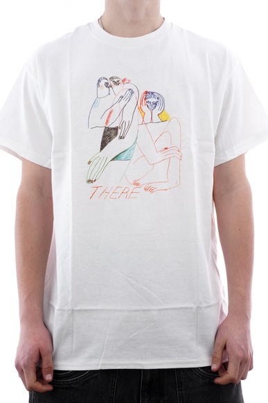 T-shirt THERE - Garn (weiß/mehrfarbig)
