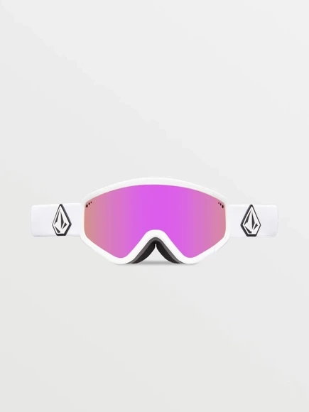 Volcom Attunga Goggles - Mattes Weiß/Rosa Chrom + Gelb