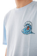 Santa Cruz T-shirt - Schreiende Welle (himmelblau)