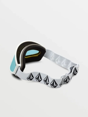 Volcom Footprints Goggles - Matte White Stone/Eis Chrom + Gelb