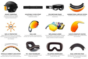 Dragon R1 OTG Goggles - Klash Lumalens Silber ionisiert & Lumalens Rose Objektiv