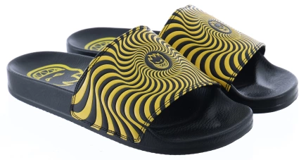 Spitfire Flip Flops - Bighead Swirl Slides (schwarz/gelb)