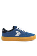 Cariuma Schuhe - Naioca Pro Gum Shadow Blau Wildleder und Canvas Elfenbein Logo Navy Sneaker
