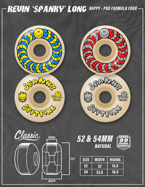 Spitfire Wheels - F4 99du Classic Spanky Happy Pro (natur)