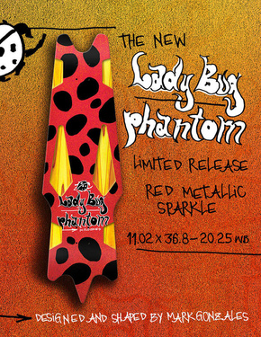 Deck Krooked - Marienkäfer-Phantom (rot-metallisch glitzernd)