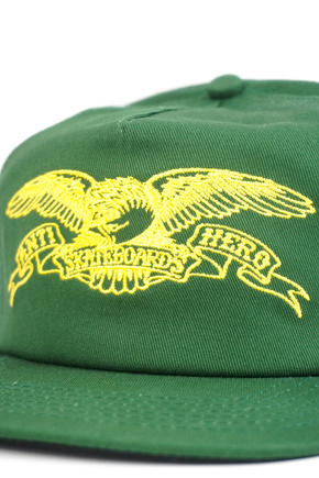 Antihero Baseballkappe - Basic Eagle (dunkelgrün/gelb)