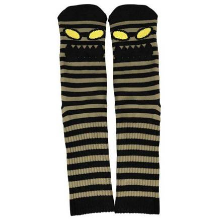 Toy Machine Socken - Monster Face Mini Stripe (khaki)