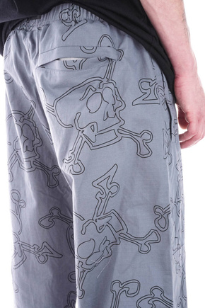 Krooked Hosen - Style Eyes Ripstop Double Knee grau