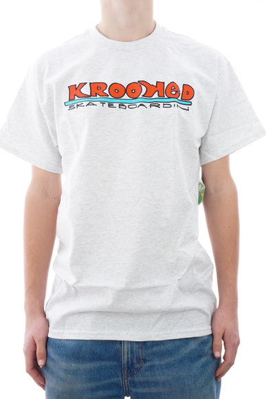 Krooked t-shirt - Skateboarding (asche/mehrfarbig)