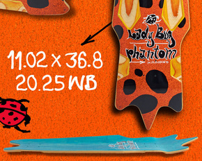 Deck Krooked - Marienkäfer-Phantom (rot-metallisch glitzernd)