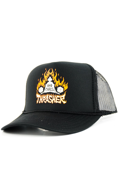 Thrasher Baseballkappe - Who Cares von Neckface Trucker (schwarz)