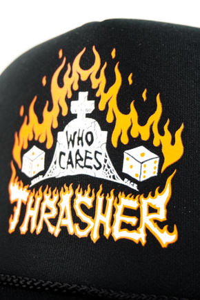 Thrasher Baseballkappe - Who Cares von Neckface Trucker (schwarz)